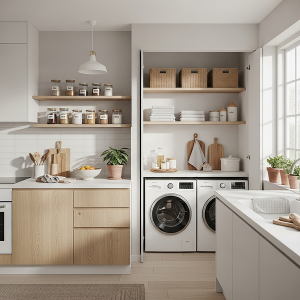 Arrumação de Cozinha, Lavandaria e Casa de Banho