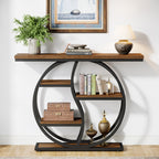 Consola de Hall Industrial com 5 Prateleiras - 120cm