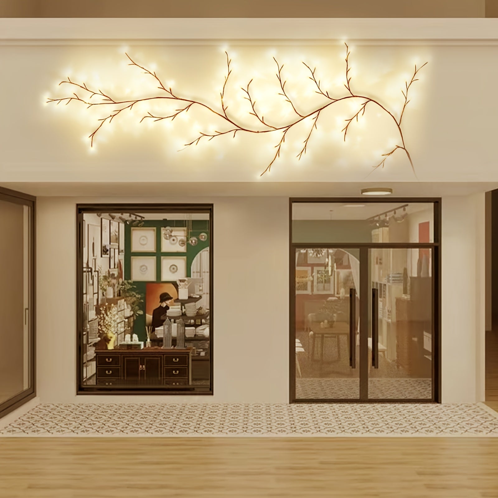 Luzes Decorativas LED em Vime Flexível – Branco Quente, USB, 8 Modos, 2 m