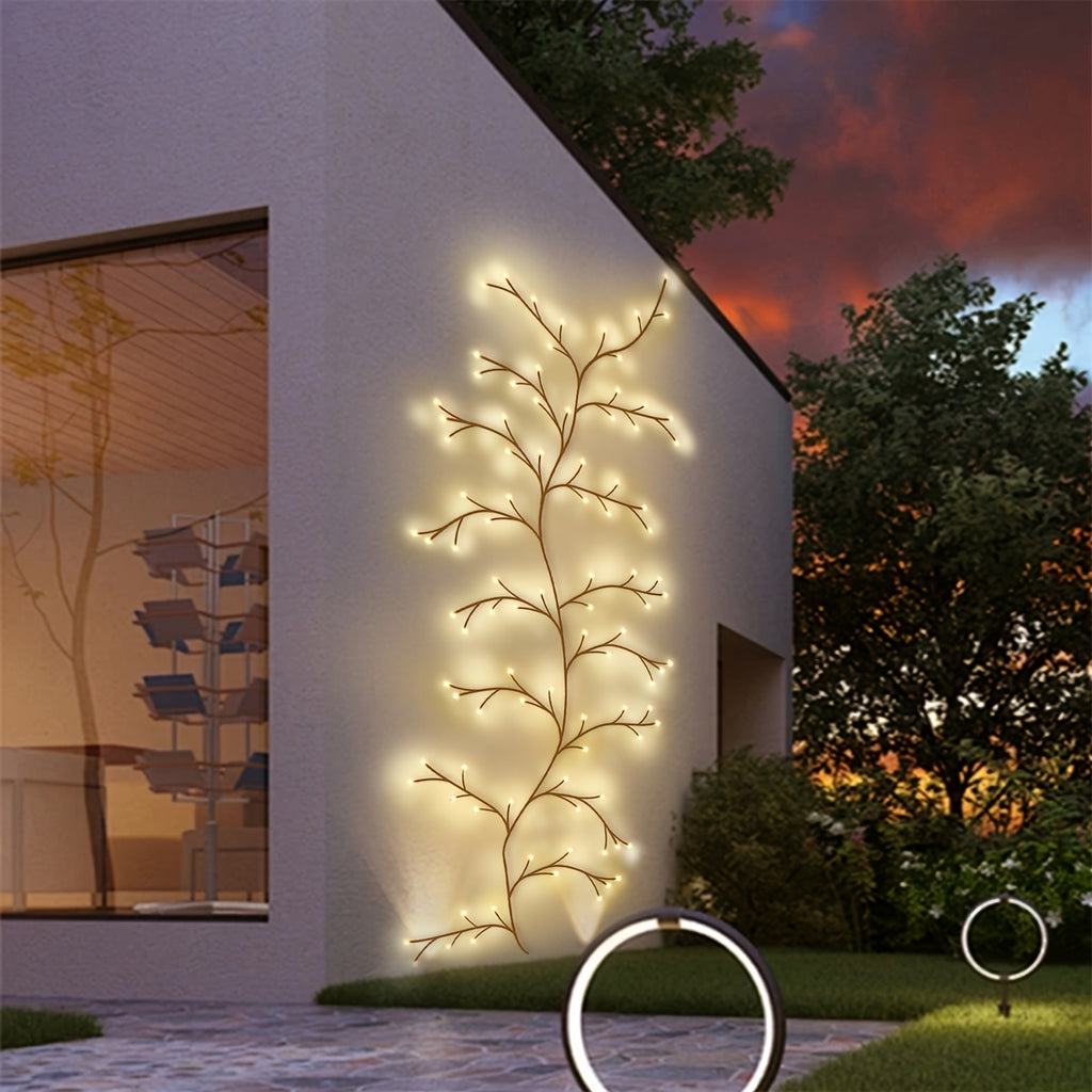 Luzes Decorativas LED em Vime Flexível – Branco Quente, USB, 8 Modos, 2 m