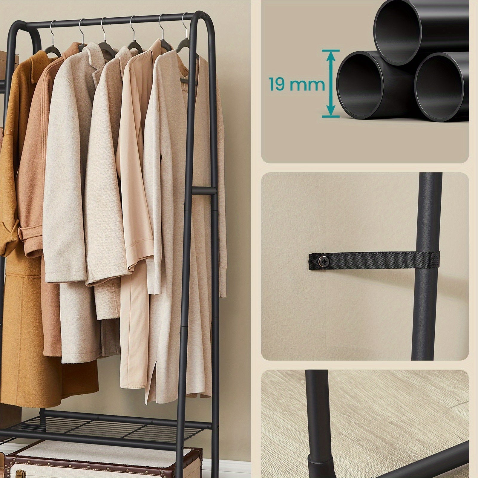 Roupeiro Aberto Metálico – 5 Prateleiras, Estrutura Independente