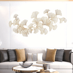 Ginkgo Leaves Escultura de Parede 3D em Metal