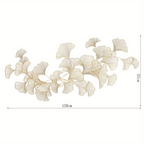 Ginkgo Leaves Escultura de Parede 3D em Metal
