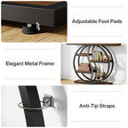 Consola de Hall Industrial com 5 Prateleiras - 120cm