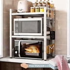 Organizador Extensível para Micro-ondas 3 Níveis em Metal (40-64 cm)