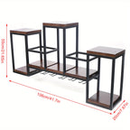 Expositor de Garrafas em Metal para Parede – Suporte de Vinhos em Barra e Restaurante