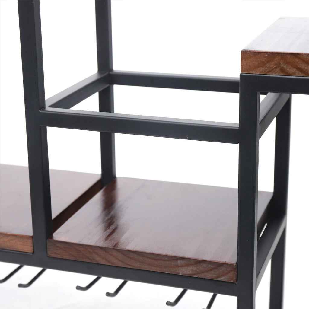 Expositor de Garrafas em Metal para Parede – Suporte de Vinhos em Barra e Restaurante