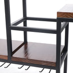 Expositor de Garrafas em Metal para Parede – Suporte de Vinhos em Barra e Restaurante