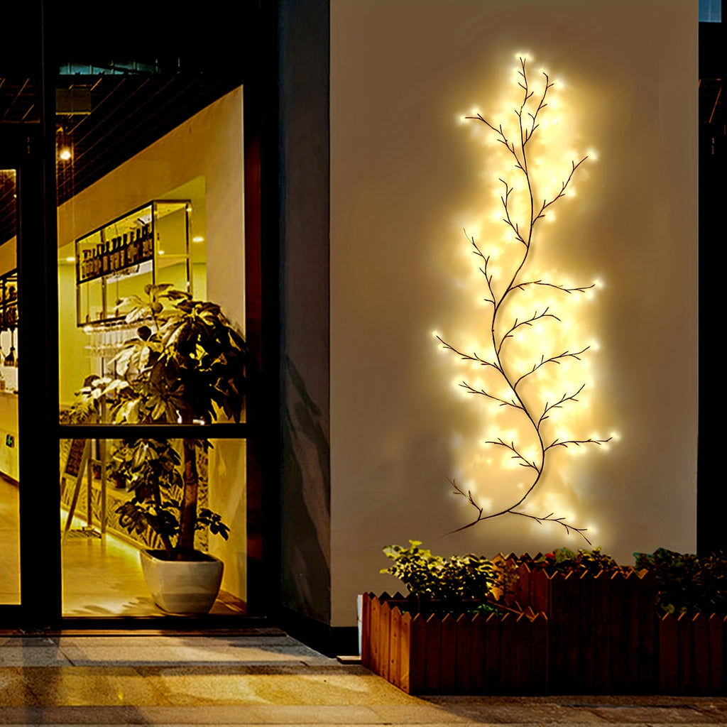 Luzes Decorativas LED em Vime Flexível – Branco Quente, USB, 8 Modos, 2 m