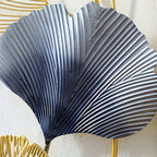 Conjunto 2 Quadros Decorativos em Metal – Folhas de Ginkgo 3D Douradas, 85 × 31 cm