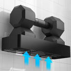 Conjunto Organizador Casa De Banho 2 Prateleiras de Duche Pretas – Alumínio Space, Sem Perfuração, Montagem na Parede