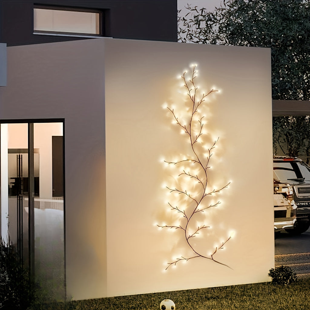 Luzes Decorativas LED em Vime Flexível – Branco Quente, USB, 8 Modos, 2 m
