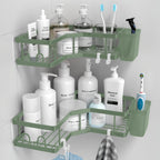 Organizador de Canto para Duche em Aço Inoxidável com Porta-Sabonete e Ganchos