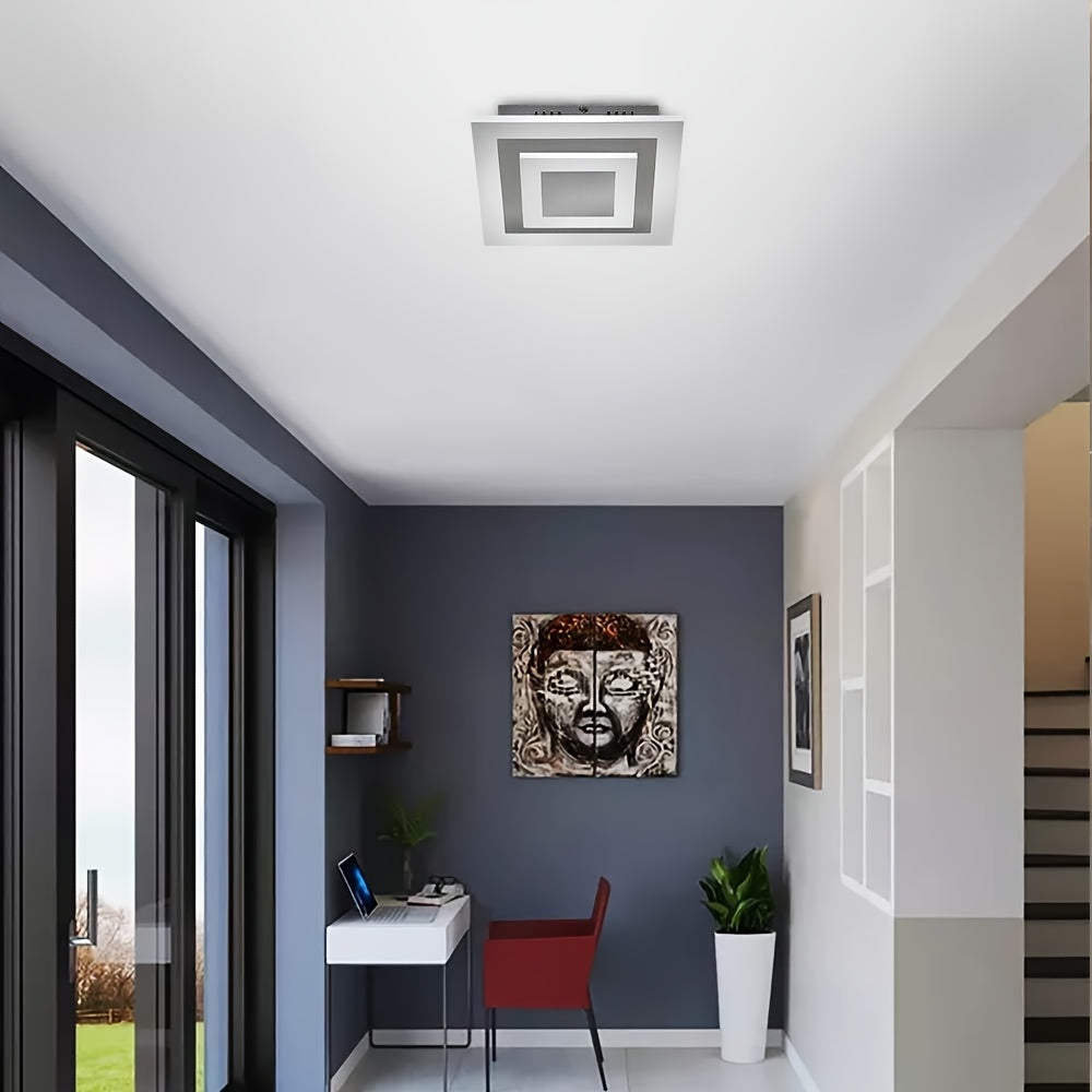 Candeeiro de Teto Quadrado Regulável 23W com Comando – 30cm