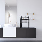 Organizador de Especiarias de Bancada 4 Níveis em Metal Preto