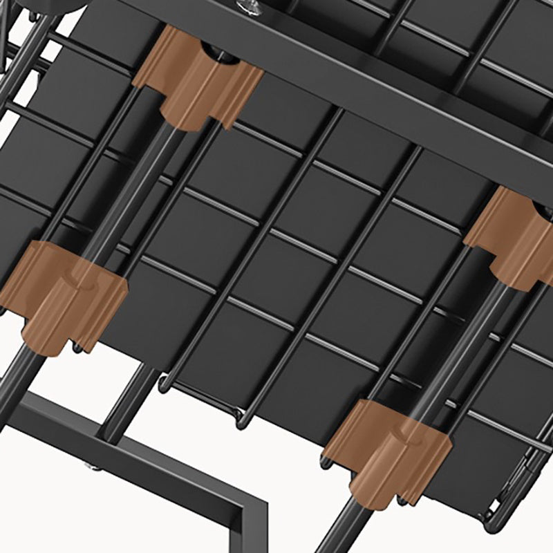 Organizador Deslizante de 2 Níveis para Armários – Aço Carbono Ajustável, Sistema Pull-Out