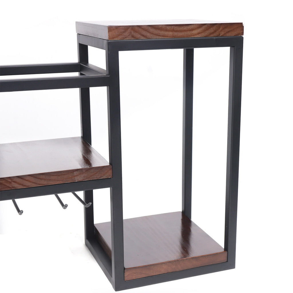 Expositor de Garrafas em Metal para Parede – Suporte de Vinhos em Barra e Restaurante