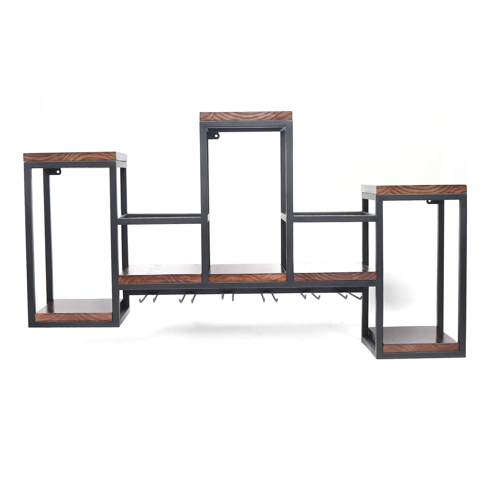 Expositor de Garrafas em Metal para Parede – Suporte de Vinhos em Barra e Restaurante