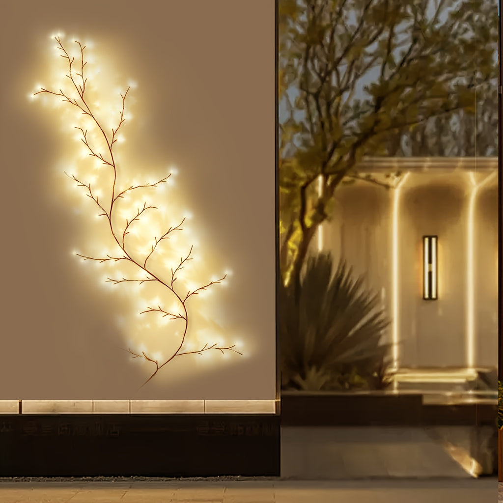 Luzes Decorativas LED em Vime Flexível – Branco Quente, USB, 8 Modos, 2 m