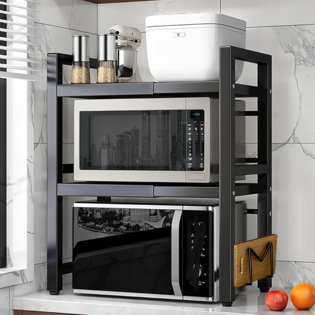 Organizador Extensível para Micro-ondas 3 Níveis em Metal (40-64 cm)