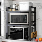 Organizador Extensível para Micro-ondas 3 Níveis em Metal (40-64 cm)