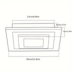 Candeeiro de Teto Quadrado Regulável 23W com Comando – 30cm