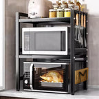 Organizador Extensível para Micro-ondas 3 Níveis em Metal (40-64 cm)