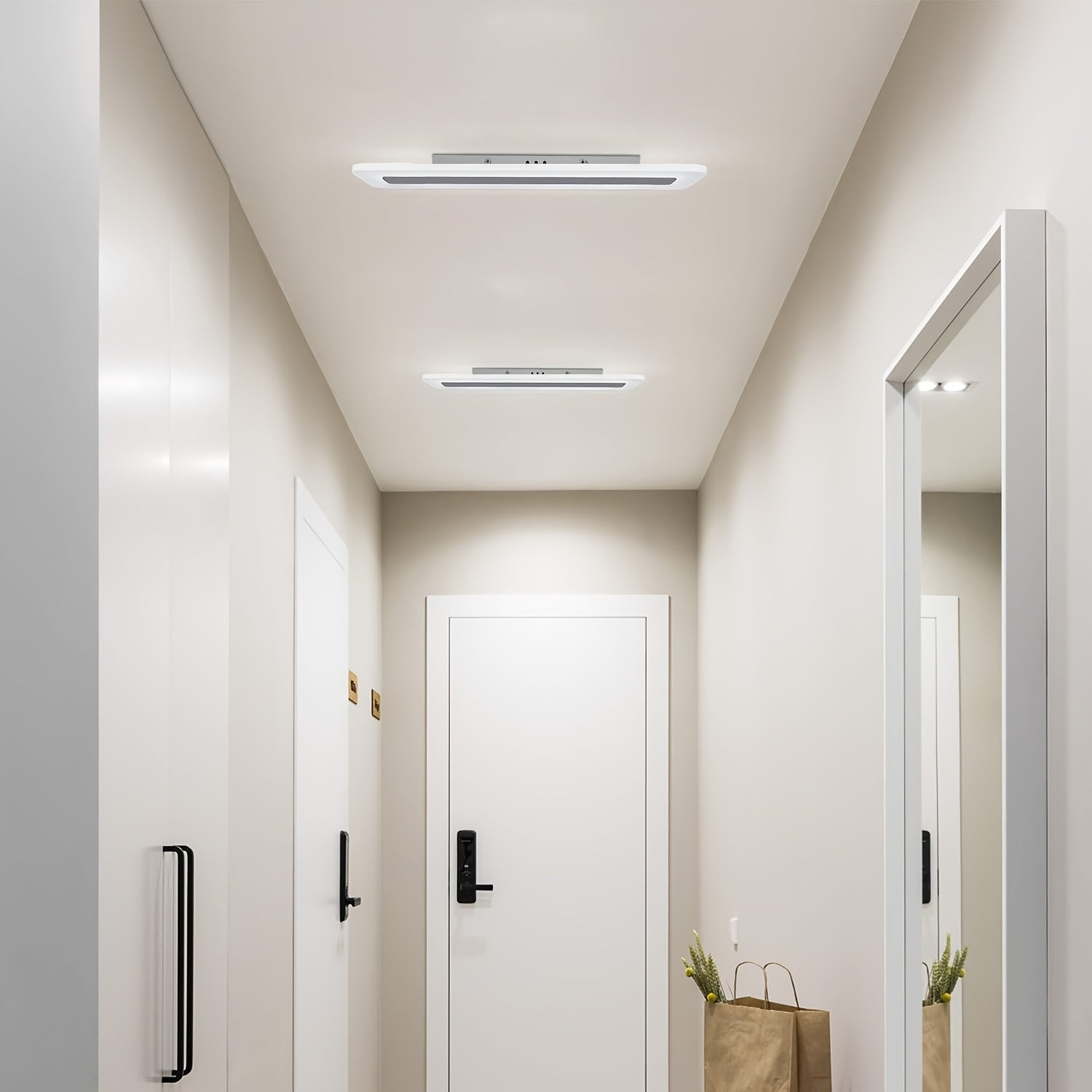 Candeeiro de Teto LED Regulável 60cm com Comando – Design Moderno Slim