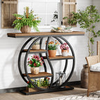 Consola de Hall Industrial com 5 Prateleiras - 120cm