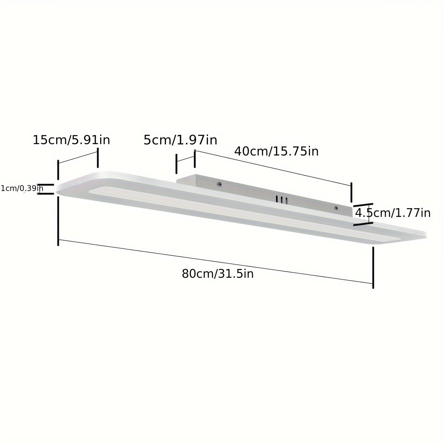 Candeeiro de Teto LED Regulável 60cm com Comando – Design Moderno Slim