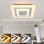 Candeeiro de Teto Quadrado Regulável 23W com Comando – 30cm