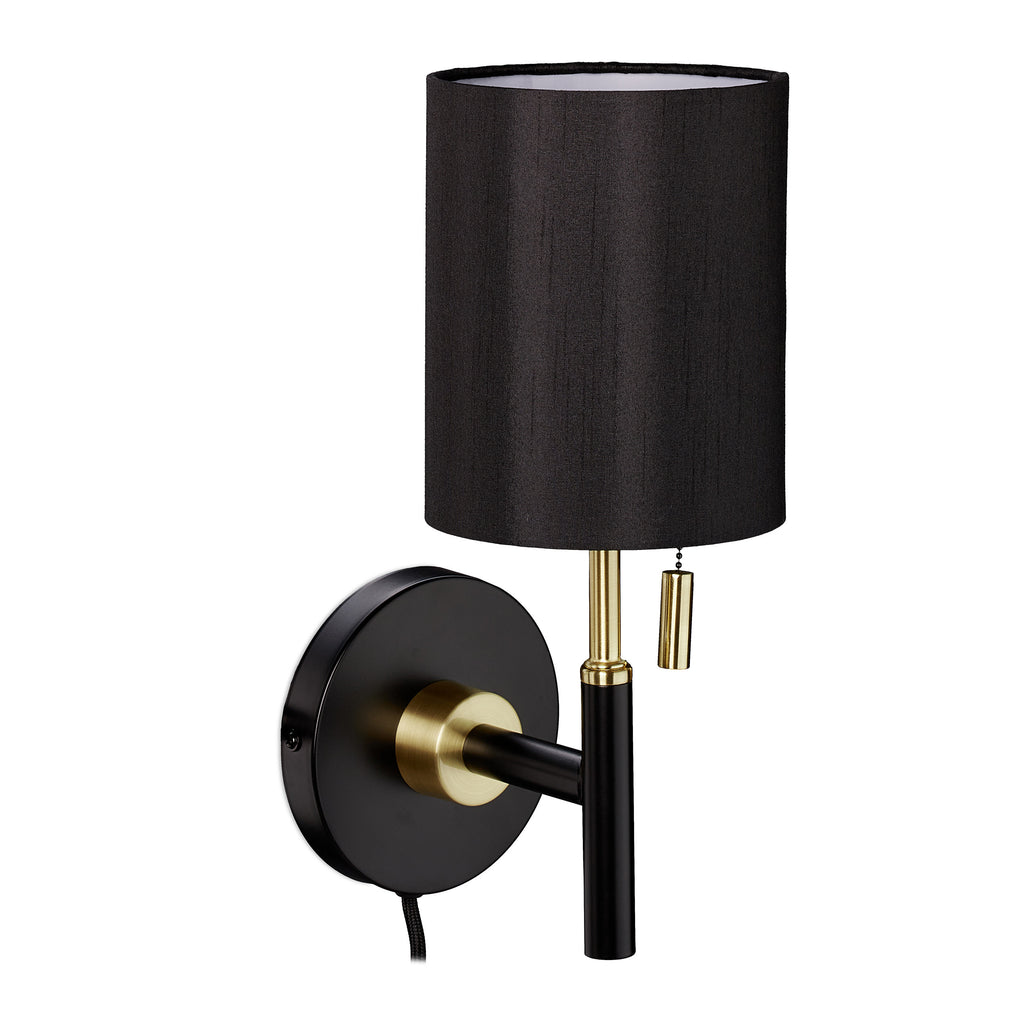 Arandela de Parede Preto e Dourado em Estilo Art Déco