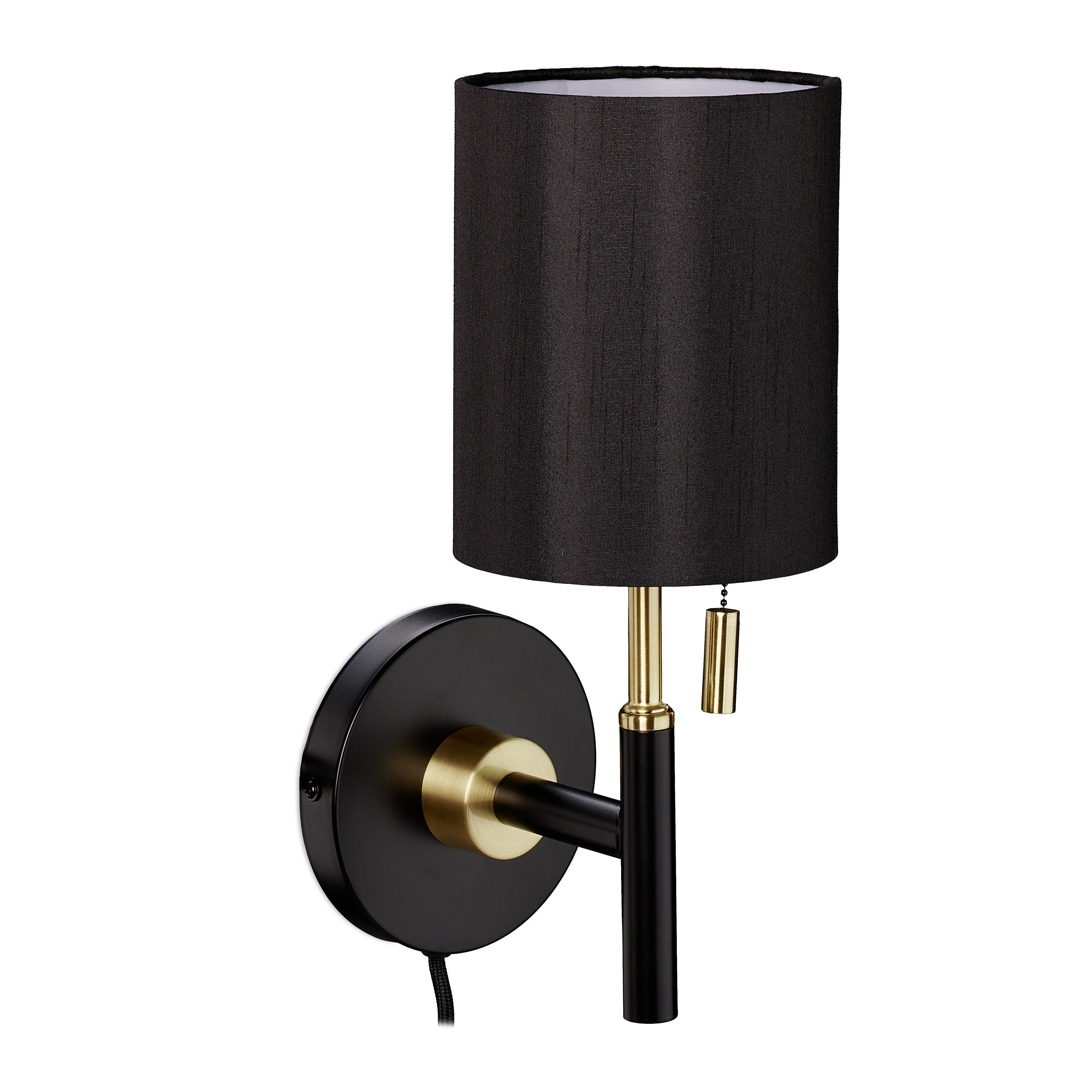 Arandela de Parede Preto e Dourado em Estilo Art Déco