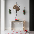 Relógio de Parede Silencioso Preto e Dourado com Movimento Quartz Japonês