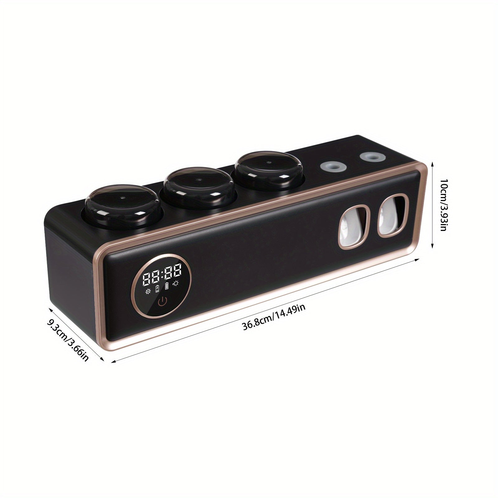 Suporte Minimalista de Parede para Escovas de Dentes – Preto, Montagem Fácil